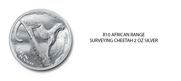 R10 AFRICAN RANGE SURVEYING CHEETAH 2 OZ SILVER BANNER