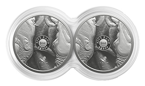 R5 BIG 5 RHINO DOUBLE CAPSULE SILVER PROOF SET