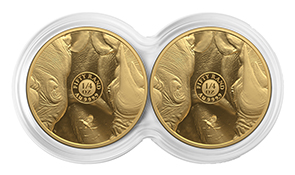 R50 BIG 5 RHINO DOUBLE CAPSULE GOLD PROOF SET