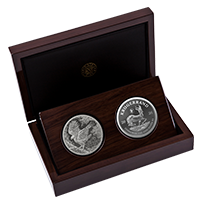 1 OZ ODYSSEY AND KRUGERRAND SILVER SET